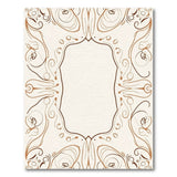 Ornate Floral Frame Beige Beige and Neutral Area Rug