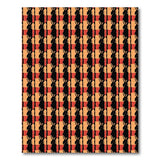 Bold Orange Black Zigzag Geometric Area Rug