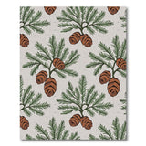 Striped Pine Cone Branch Rustic Area Rug