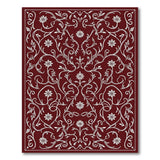 Red Floral Vine Area Rug