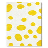 Playful Yellow Polka Dot Tufted Area Rug