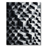 Black and White 3D Geometric Cube Black White Area Rug