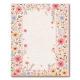Pink Poppy Floral Border Area Rug