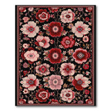 Floral Vintage Red Floral Vintage Area Rug
