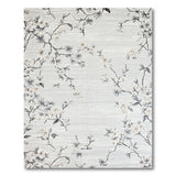 Delicate Cherry Blossom Grey Area Rug