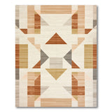 Tan Rust Geometric Modern Area Rug