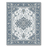 Navy Blue Traditional Persian Medallion Rug