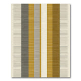Modern Vertical Striped Grey Beige Mustard Area Rug