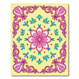 Vibrant Pink Floral Medallion Persian Area Rug