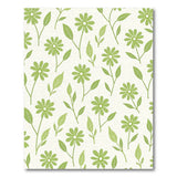 Green Daisy Floral Area Rug