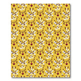 Exotic Yellow Floral Motif Area Rug