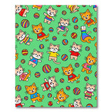 Playful Cartoon Cats Rainbow Yarn Balls Rug