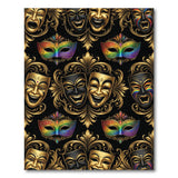 Vibrant Gold Mask Area Rug