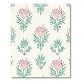 Blush Pink Floral Motif Area Rug