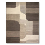 Grey Modern Grey Geometric Area Rug