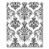 Elegant Black Damask Floral Floral Vintage Area Rug