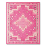 Pink Pink Starburst Southwestern Area Rug