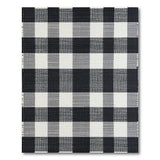 Black White Checkered Woven Farmhouse Rug