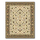 Ivory Persian Floral Vine Area Rug