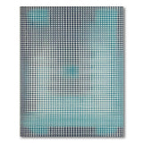 Teal Blue Dotted Geometric Area Rug