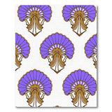 Purple Scalloped Fan Area Rug