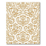 Gold Damask Floral Vintage Area Rug
