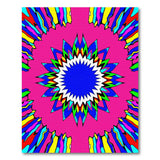 Geometric Modern Vibrant Starburst Multi-Color Geometric Area Rug