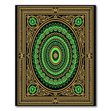 Green Traditional Persian Ornate Green Mandala Persian Area Rug
