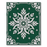 Ornate Green Ornate Green Floral Medallion Area Rug