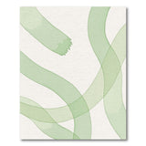 Sweeping Green Waves Abstract Area Rug