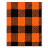 Bold Orange Black Buffalo Plaid Rustic Farmhouse Area Rug