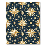 Gold Starburst Navy Geometric Area Rug