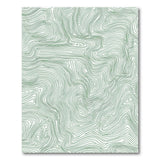 Green Green Contour Wave Abstract Area Rug