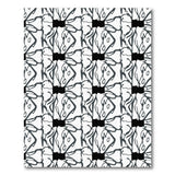 Black White Geometric Bow Motif Area Rug