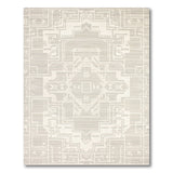 Neutral Gray Southwestern Geometric Area Rug