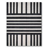 Bold Black White Striped No. 45 Area Rug