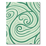 Swirling Green Heritage Tribal Area Rug