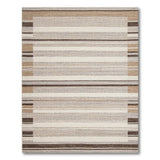 Brown and Tan Brown Tan Horizontal Stripe Woven Rug