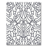 Intricate Black White Traditional Persian Rug