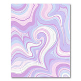 Purple Purple Marble Swirl Abstract Area Rug