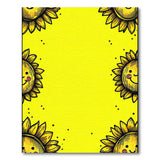 Cheerful Smiling Sunflower Yellow Area Rug