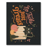 No Tricks Just Treats Black Cat Area Rug