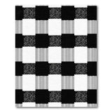 Black White Heritage Tribal Check Area Rug
