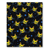 Cosmic Yellow Cartoon Cats Area Rug