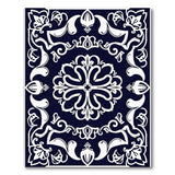 Navy Medallion Blue and Teal Navy Blue Persian Medallion Area Rug