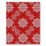 Snowflake Red Snowflake Geometric Area Rug