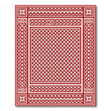 Red Intricate Lattice Persian Area Rug