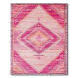 Vibrant Pink Diamond Southwestern Area Rug