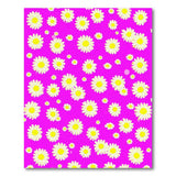 Vibrant Pink Daisy Field Area Rug