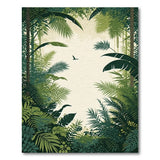 Lush Jungle Palm Frond Area Rug